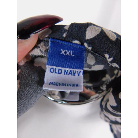 Old Navy Floral Peplum Blouse 2XL - Ruffle V-Neck - Excellent - Witchcore Earth - Picture 10 of 12